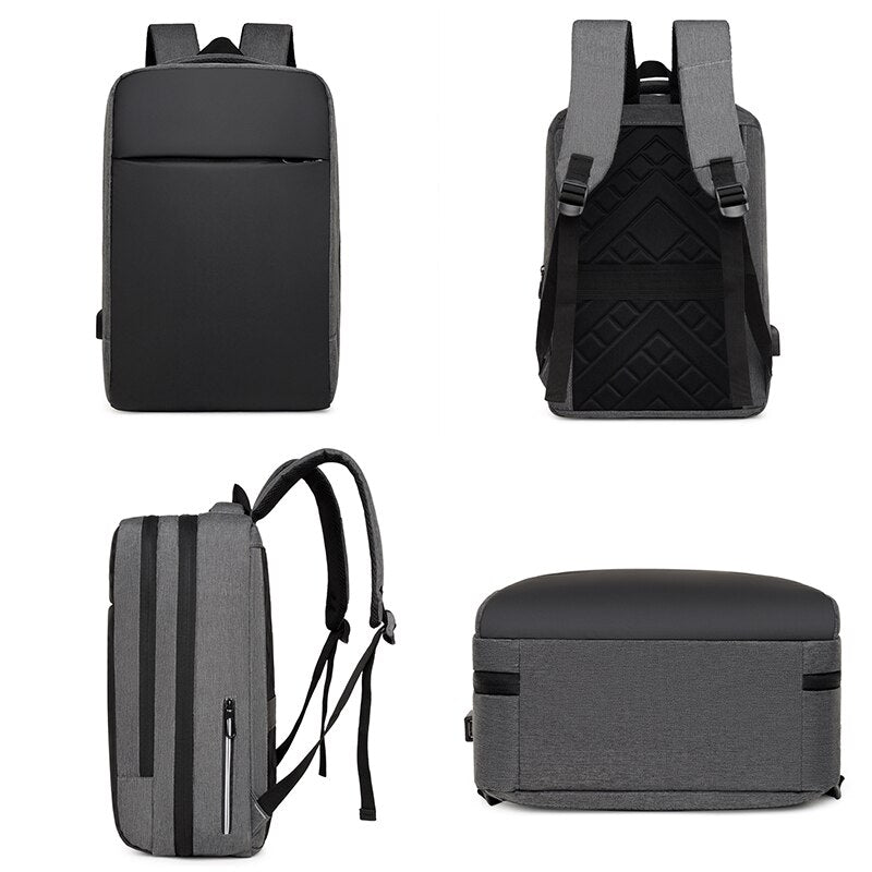 Business Backpack For Men Large-capacity Waterproof Bag USB Charging Rucksack For Male Laptop Bagpack 15.6' Portable Travel Bag