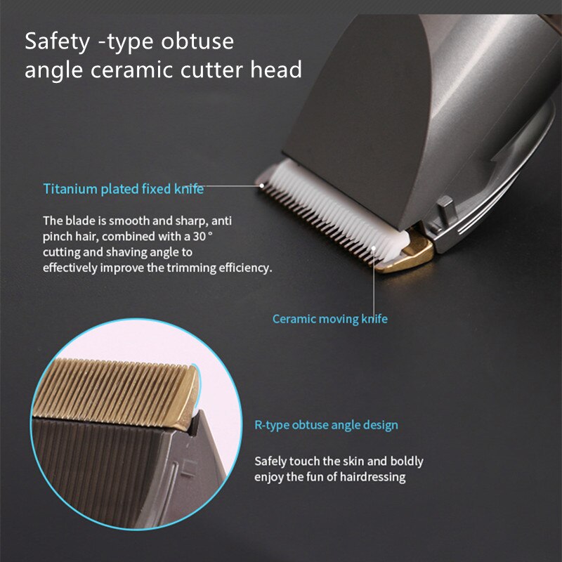 Hair Clipper Professional Electric Trimmer for Men with LED Screen Washable Rechargeable Shaving Hair Trimmer Beard Trimmer