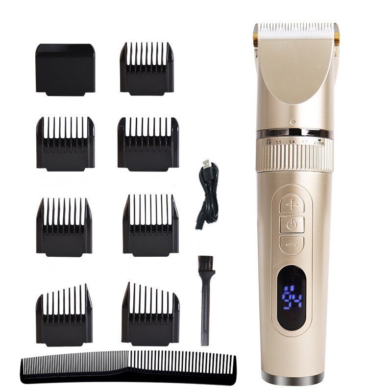 Hair Clipper Professional Electric Trimmer for Men with LED Screen Washable Rechargeable Shaving Hair Trimmer Beard Trimmer
