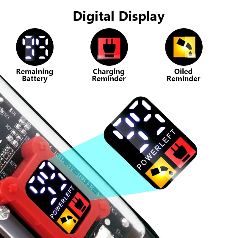 Transparent Electric Trimmer Men Beard Trimming Professional Clippers USB Rechargeable Machine Hair Cutting Clippers Shaving