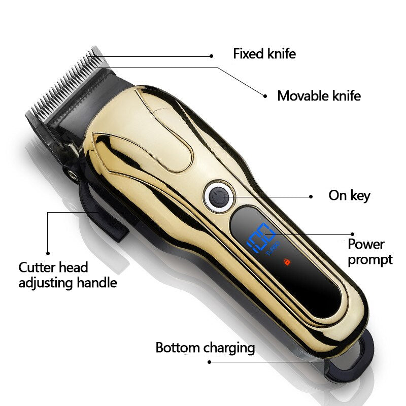 Professional Hair Clipper for Barber Rechargeable Hair Trimmer Hair Shaving Machine Electric Hair Cutting Beard Cut