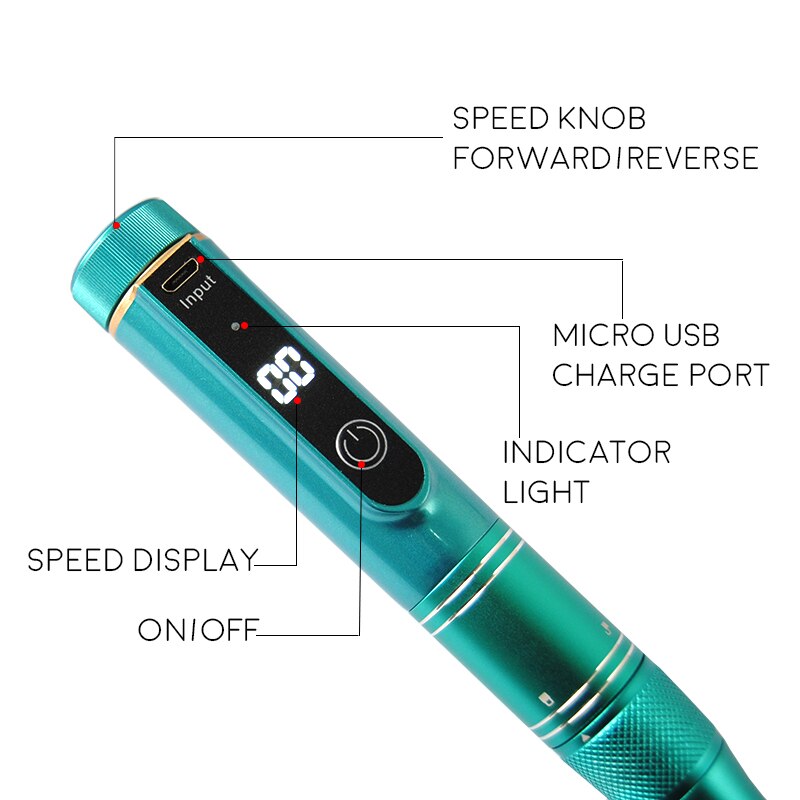 35000RPM Rechargeable Nail Drill Machine Cordless Manicure Drill Nail Cuticle E-File Nail Professional Nail Drill Machine