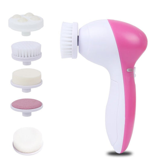 5 In 1 Face Cleansing Brush Facial Brush Electric Wash Face Machine Deep Cleaning Pore Skin Care Face Massage Brush