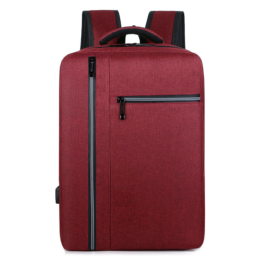 Men's Backpack With USB Charging Bag Waterproof Oxford Cloth Rucksack Male Business Travel Bagpack Reflective Strip Design