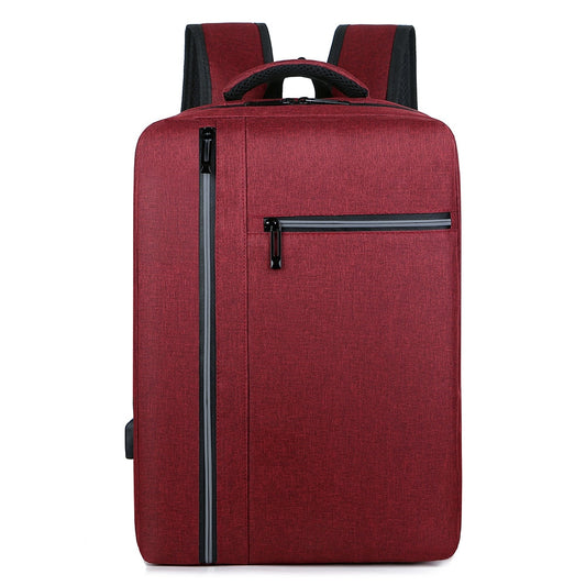 Men's Backpack With USB Charging Bag Waterproof Oxford Cloth Rucksack Male Business Travel Bagpack Reflective Strip Design