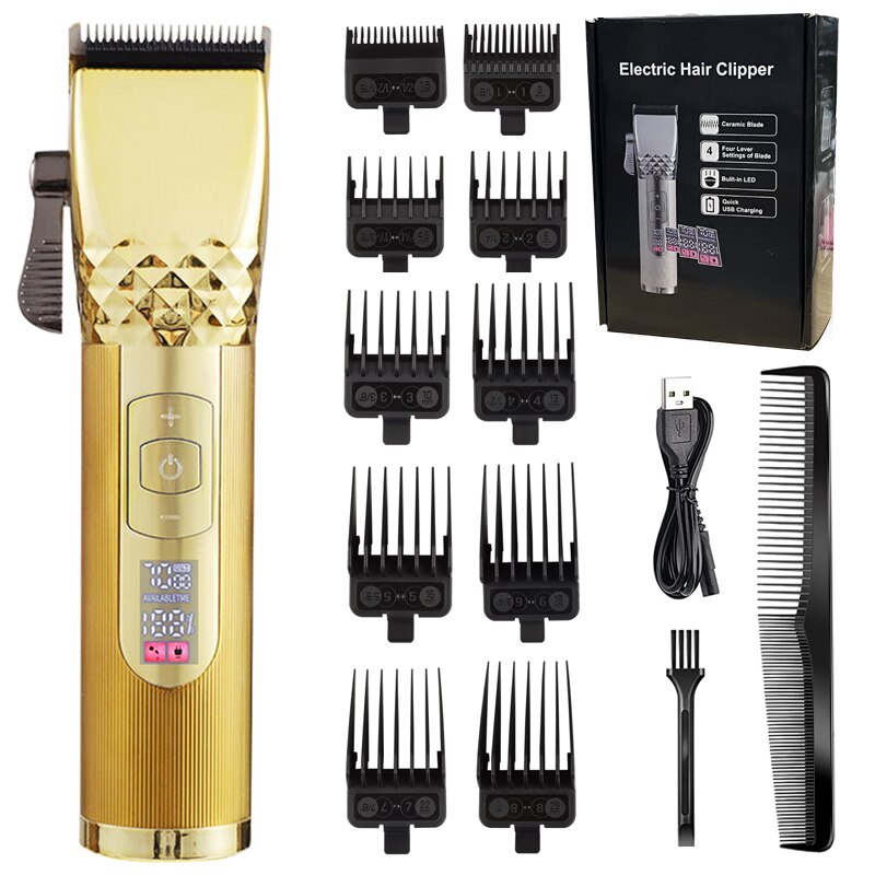 Professional Barber Hair Clipper Cordless Hair Trimmer Beard Trimer for Men Electric Hair Cutting Machine Rechargeable Hair Cut