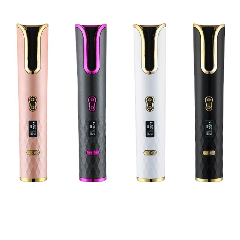 Portable Wireless Automatic Hair Curler Fashion Curling Wands USB Cordless Hair Rollers LCD Display Curling Irons 30W Digital