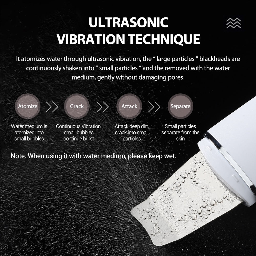 Ultrasonic Peeling Machine LCD Display EMS Positive Negative Ion Blackhead Export Mask Lifting Firming Facial Cleaning Scrubber