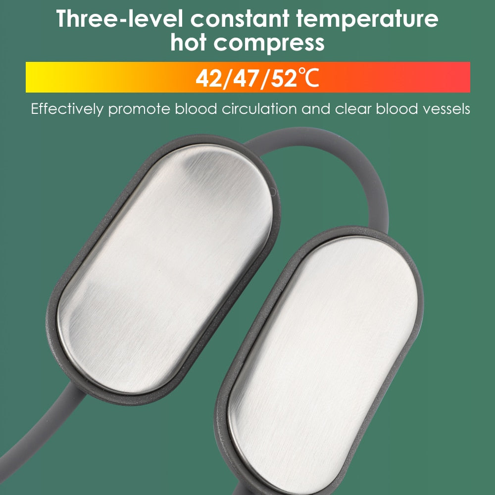 Cordless Neck Massager Mini Intelligent Deep Tissue Massage Guasha Acupoint Stimulator Fast Heating Portable Pulse Massager