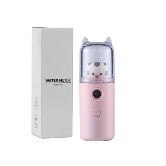 Cute Cat Mini Portable Hand-held Rehydrator Humidifier Face Sprayer USB Charging Water Replenishment Instrument 30ml