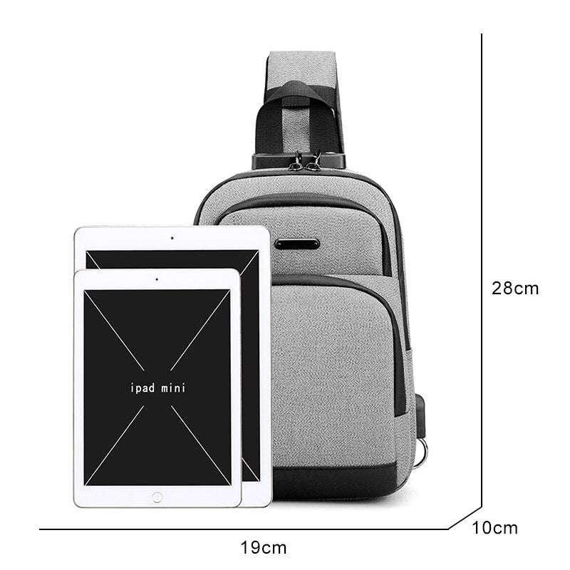 Business Crossbody Bags For Men Multi-function Waterproof Bag Male Large Capacity Laptop Chest Bags Portable Travel Unisex Bag