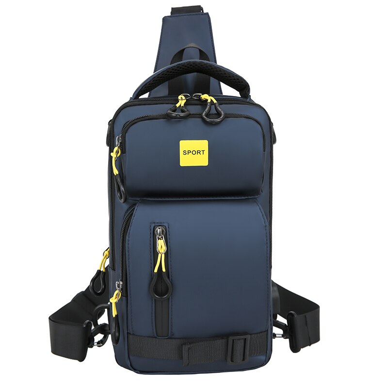 Sling Bag For Men Multi-function Crossbody Bags For Men Waterproof Bag Male USB Charging Large Capacity Nylon Cloth Chest Bag