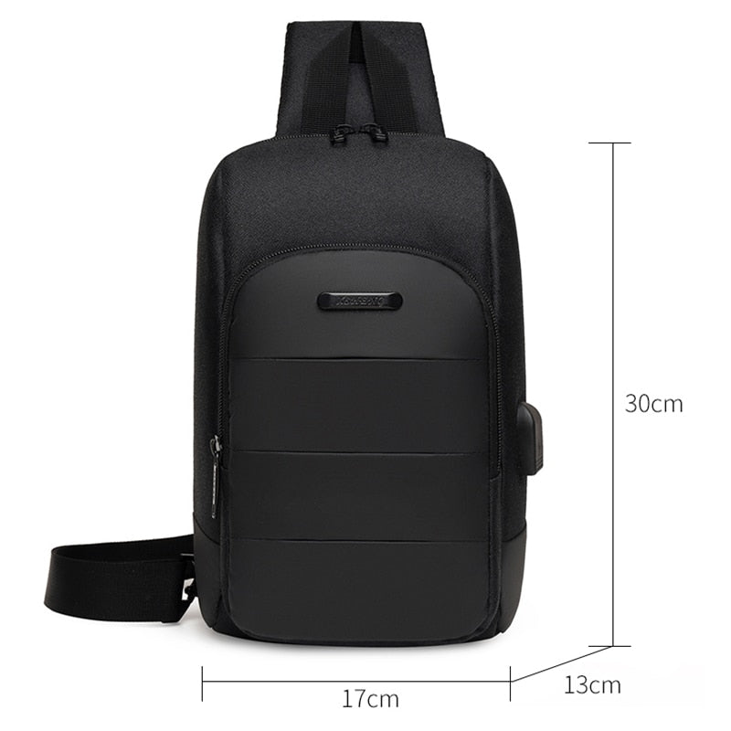 Men's Backpack Business Crossbody Bags For Men Multi-function Waterproof Bag Male USB Charging Large Capacity Chest Bags Travel