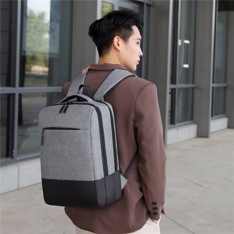Multifunction Backpacks For Men Portable Waterproof Nylon Cloth Bag USB Charging Laptop Rucksack Male Business Casual Bagpack