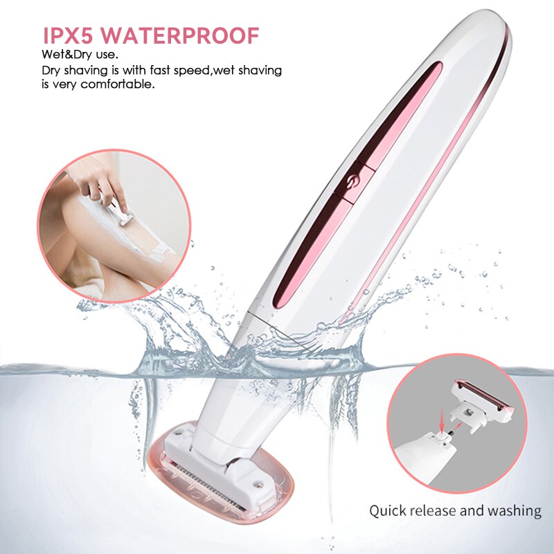Travel Shaver USB Male Female Pubic Shaving IPX5 Woman Hair Trimmer for Groin Sex Intimate Place Electric Razor Wet Dry Washable