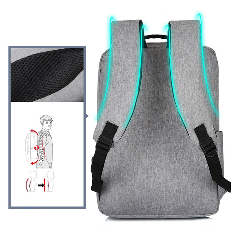 Men's Backpack Waterproof Oxford Cloth Bag Multifunction USB Charging Rucksack Male For Laptop Business Travel Bagpack