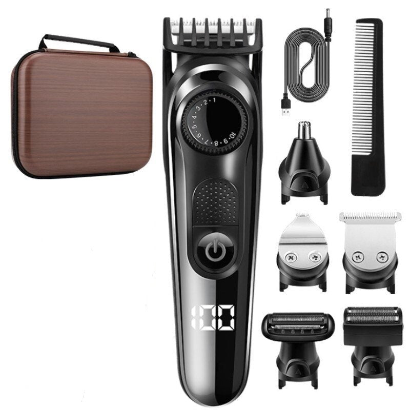 Adjustable Beard Trimmer for Men Mens Stubble and Beard Hair Clippers Trimmer Cordless Rechargeable Body Groomer