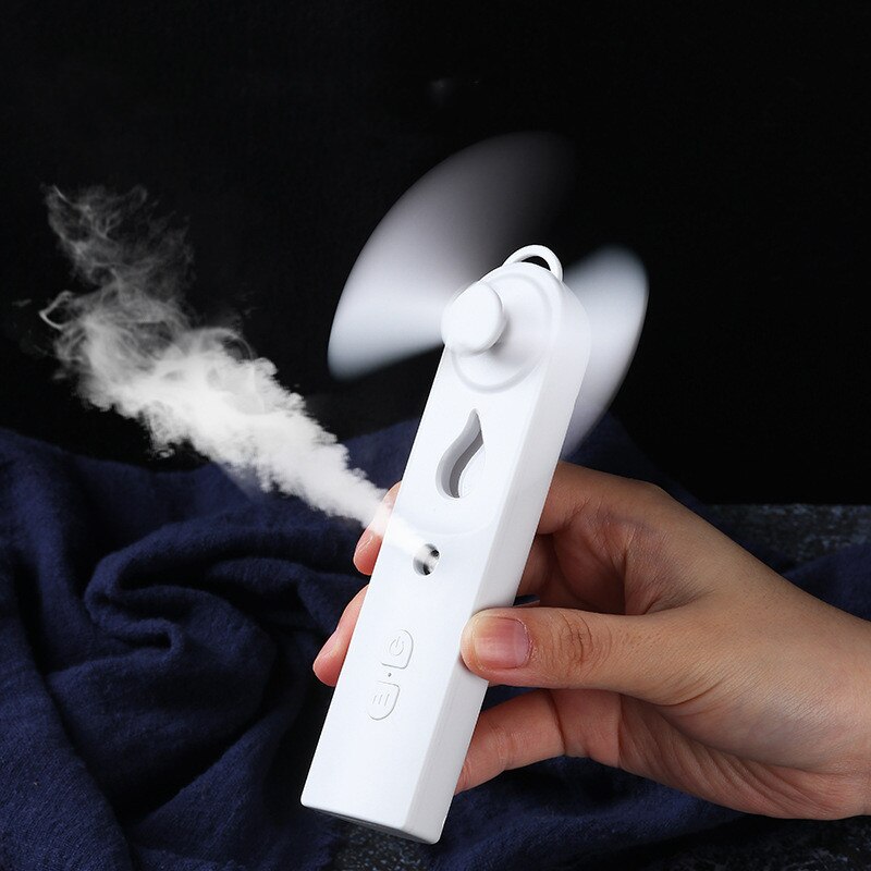 USB Rechargeable 2 In 1 Mini Fan Steamer Facial Humidifier Face Mister Spray Cooling Portable Small Air Humidifier Spray Fan