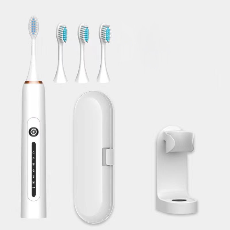 Ultrasonic Sonic Electric Toothbrush USB Charger Smart Teeth Tooth Brush for Adults Whitening IPX7 Waterproof Travel Box Holder