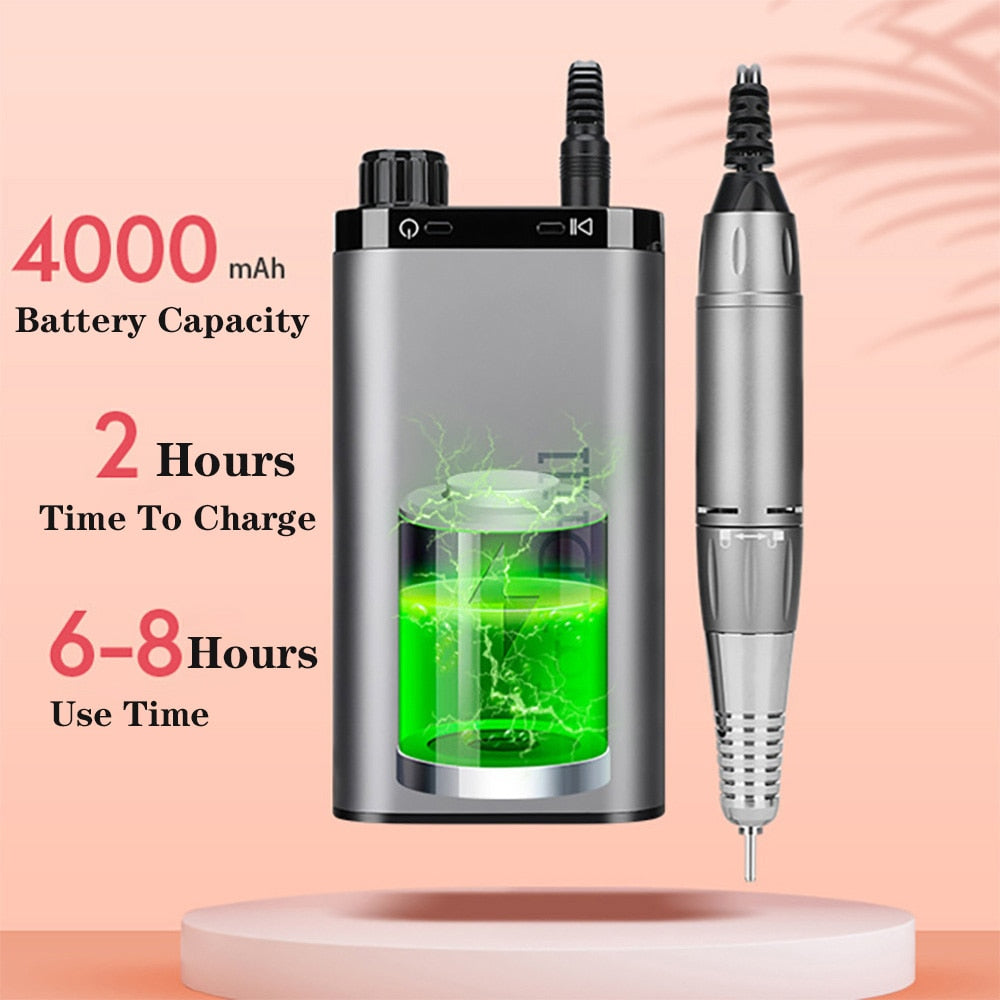35000RPM Electric Nail Drill Rechargeable USB Nail Manicure Machine For Salon Portable Professional Nail Sander for Polish