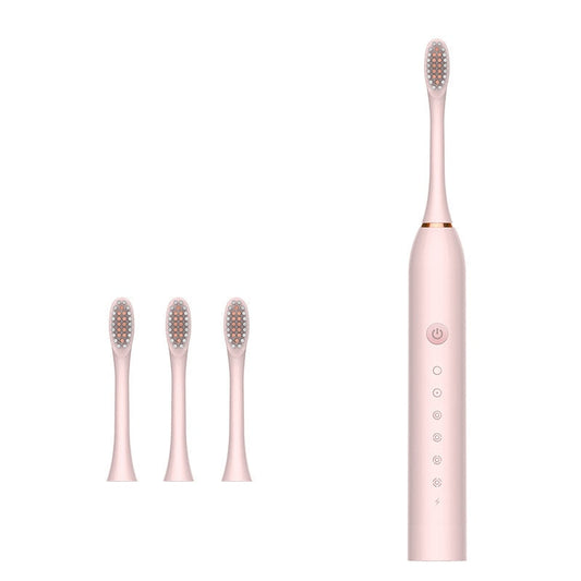 Ultrasonic Sonic Electric Toothbrush USB Charging Electronic Teeth Brush Adult Tooth Whitening 6 Mode IPX7 Waterproof with 4 Heads