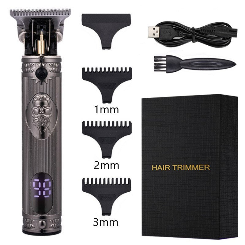 Barber Shop Oil Head 0mm Electric Hair Trimmer Professional Haircut Shaver Carving Hair Beard Machine Styling Tool