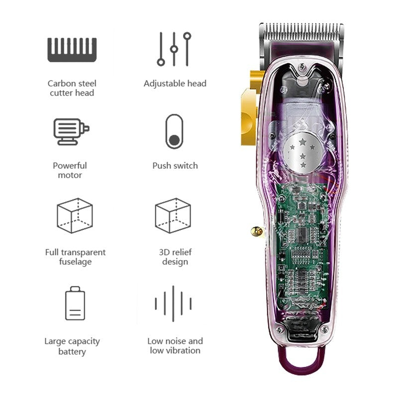 Professional Hair Cutting Machine Rechargeable Trimmer for Men Beard Barber Cordless Electric Shaver Easy Haircut