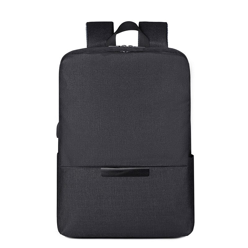 Men's Backpack With USB Charging Bag Waterproof Nylon Cloth Rucksack Male Business Travel Bagpack Reflective Strip Design 15.6