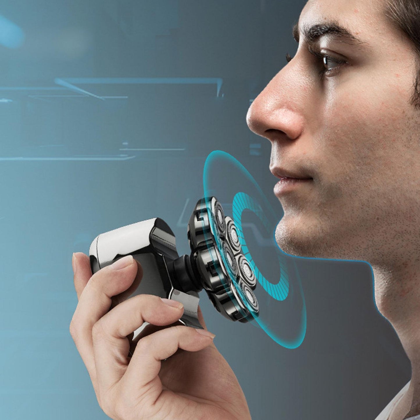 8 Heads Electric Shaver 8d Men Rechargeable Rotary Beard Waterproof Wet Dry Portable Mini Shaving Machine for Bald