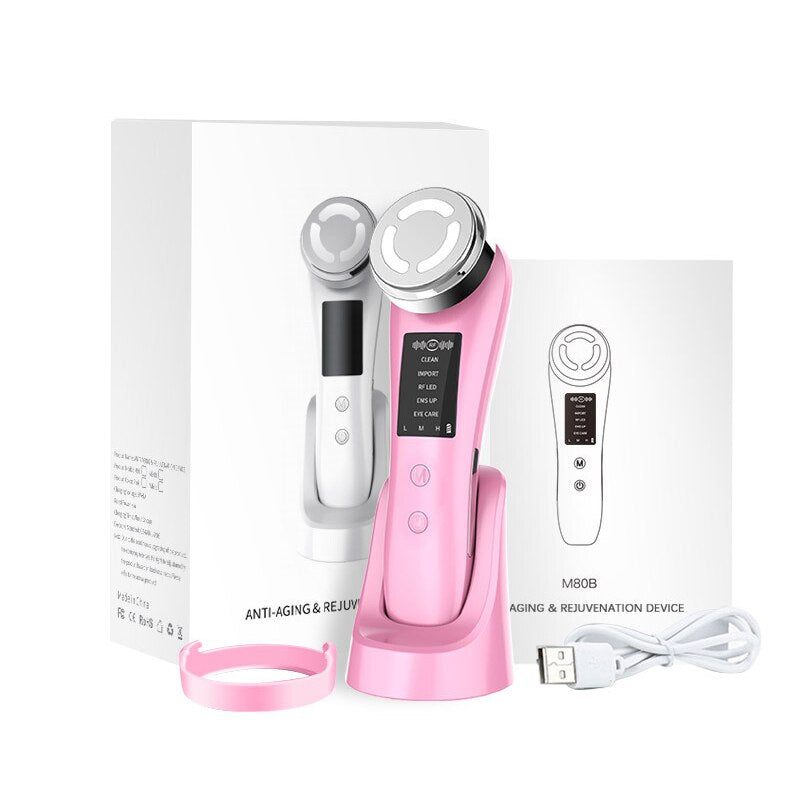 5 Modes High Frequency Facial Massager Anti Acne Microcurrent Lift Skin Tightening Remover Wrinkle Beauty Apparatus