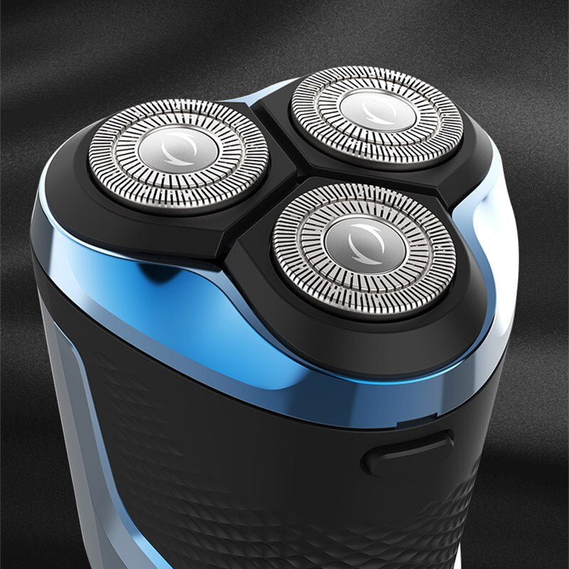 Cordless Wet Dry Electric Shaver for Men Beard Electric Razor Facial Powerful Rotary Shaving Machine Rechargeable