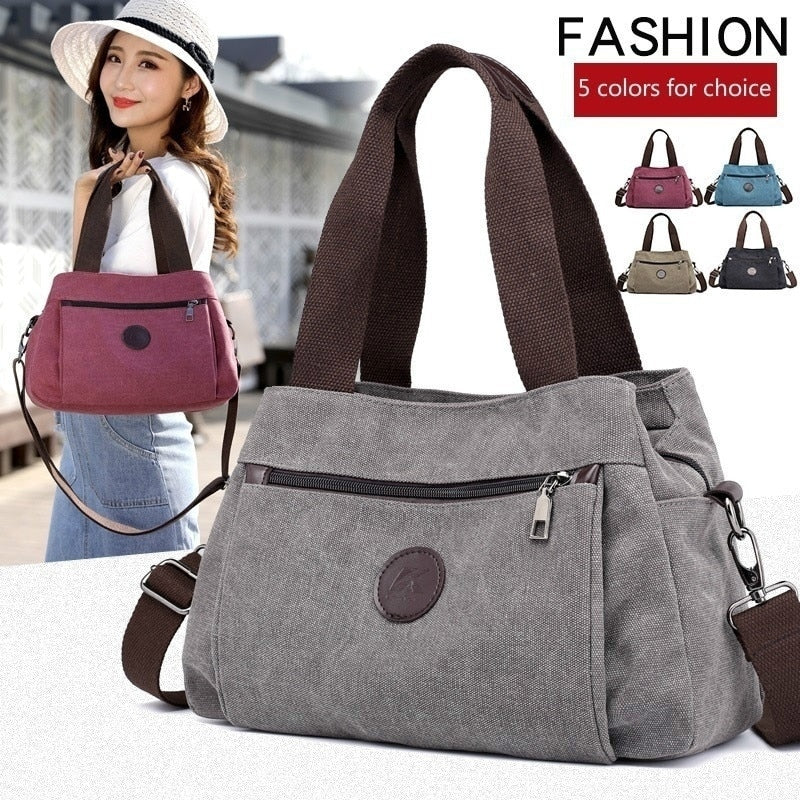 Women's Canvas Bag Handbags Shoulder Bags Messenger Bags Crossbody Bags Tote Large Capacity Work Bags For Women