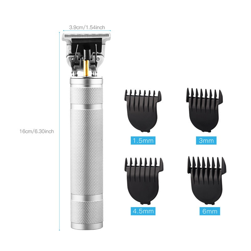 Electric Hair Trimmer T Blade 0mm Men's Cordless Hair Clipper Fast Cutting Rechargeable Quick Hair Removal Shaving Machine