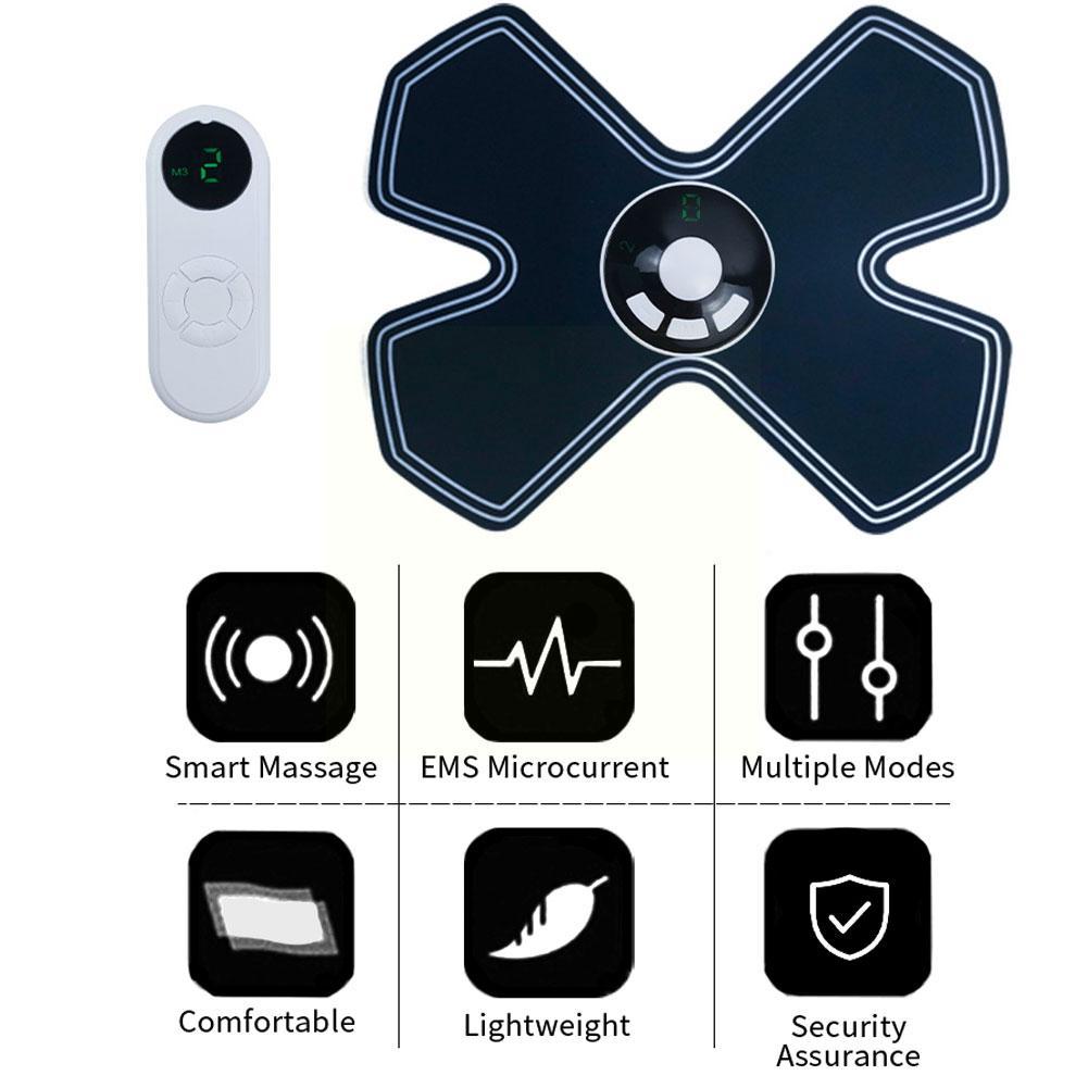 Portable Shoulder Neck Massager With Remote Control Abdominal Body Muscle Microcurrent Massage Electric Machine Stimulator