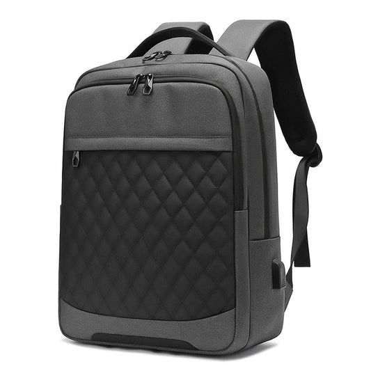 Business Backpack For Men Rhombus Design High-quality Nylon Multifunctional Laptop Backbag Luxury Waterproof Portable Travel Bag