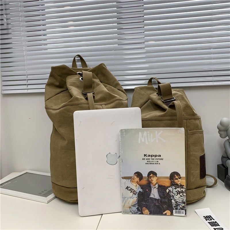 Mens Bag Outdoor Sports Duffle Bag Rucksack Tactical Canvas Backpack School Bag