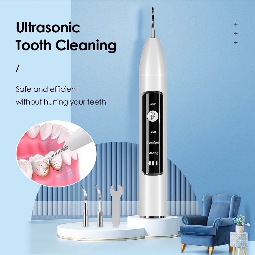 Electric Dental Tartar Scraper Ultrasonic Dental Scaler for Teeth Cleaning Stone Plaque Remover Eliminator with Intraoral Camera