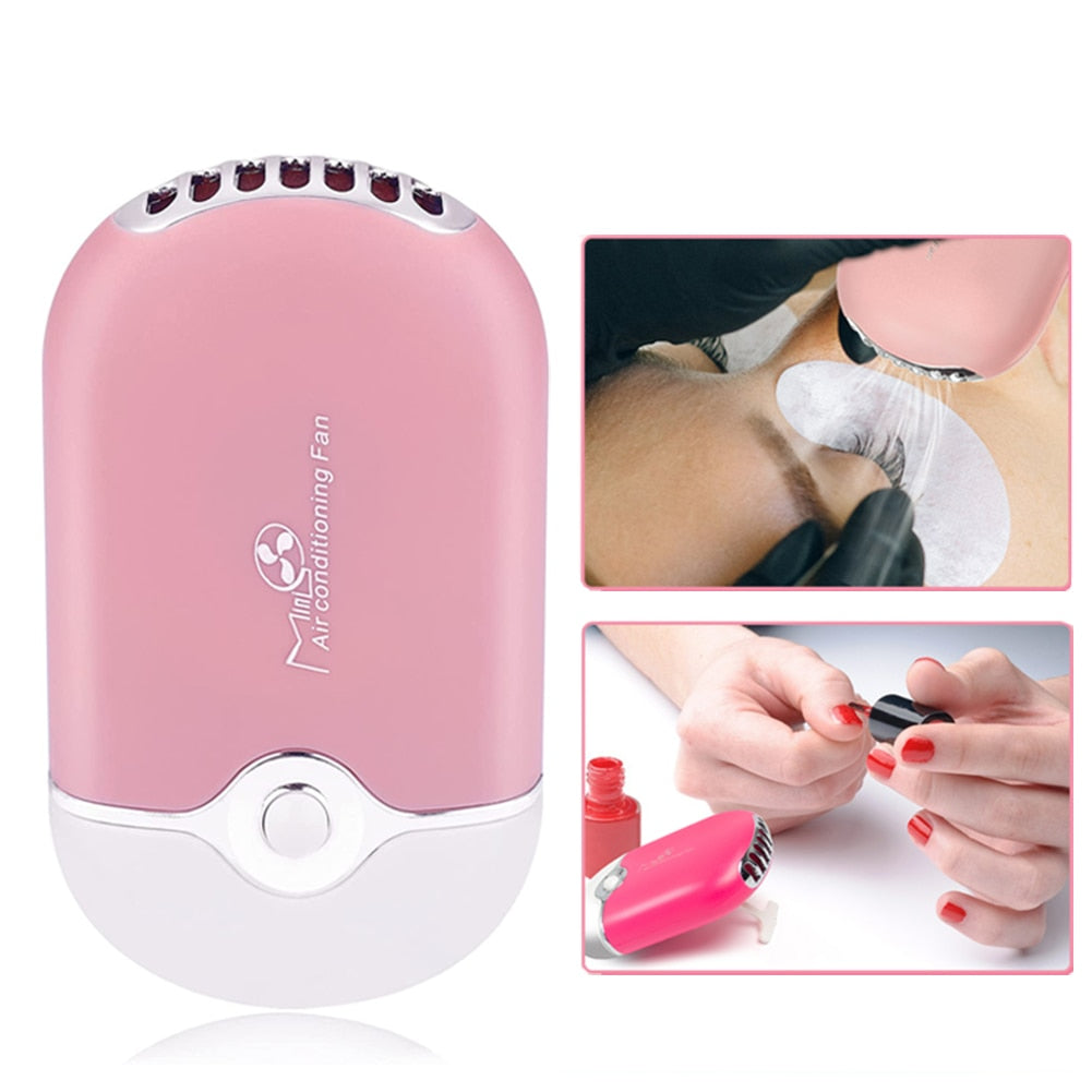 USB Eyelash Dryer Fan for Lash Extension Air Conditioning Blower Eyelash Fan Nail Polish Grafted Eye Lashes Dedicated Glue Dryer