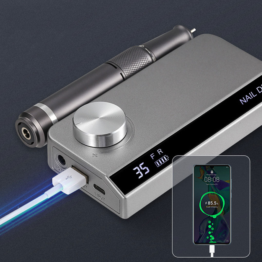 35000RPM Rechargeable Nail Drill Manicure Machine Nail Salon Equipment Nail Gel Cutting Remove Nail Sander For All Gel