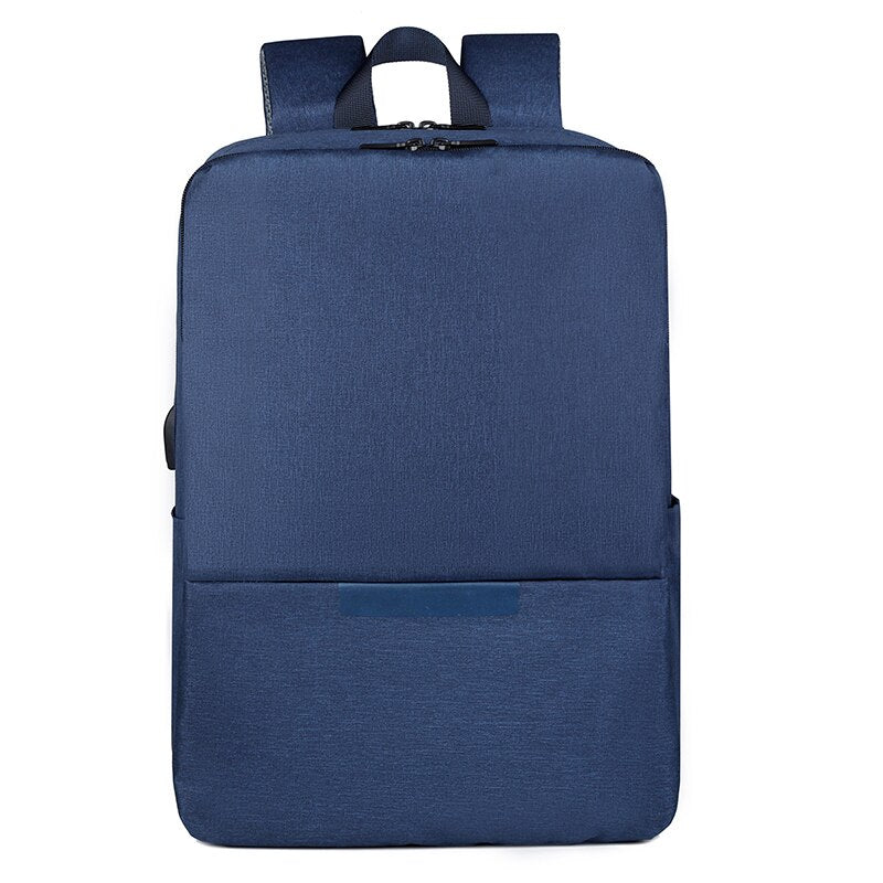 Men's Backpack With USB Charging Bag Waterproof Nylon Cloth Rucksack Male Business Travel Bagpack Reflective Strip Design 15.6