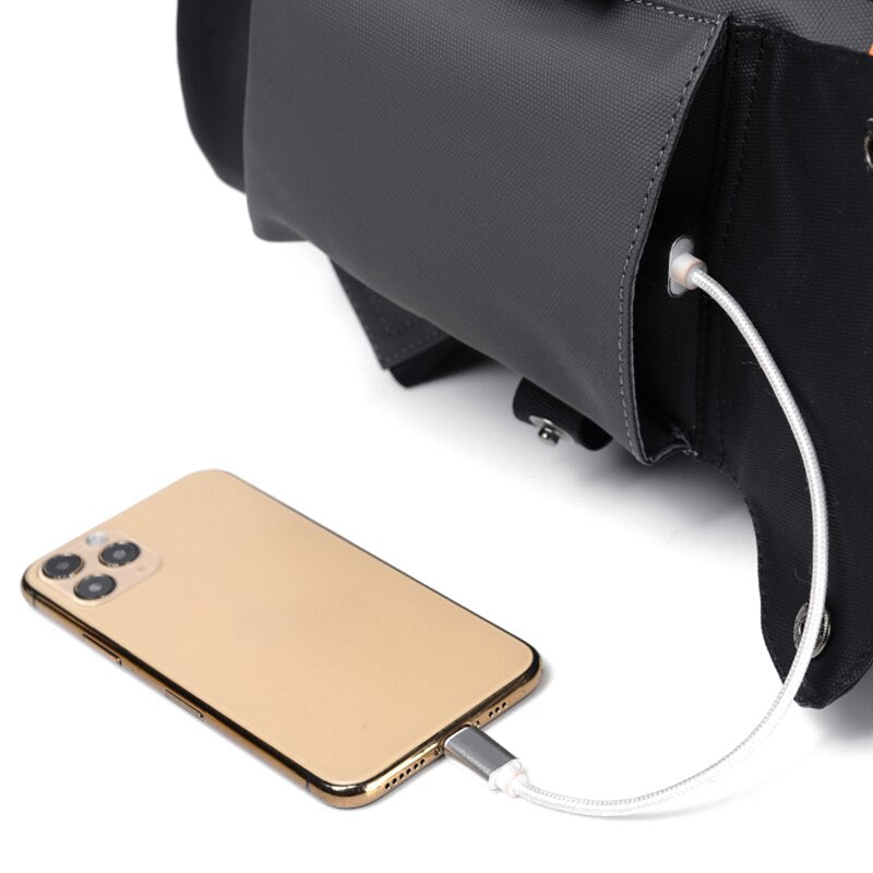 Men's Backpack Multifunctional Bags For Male Business Laptop Bag Waterproof Headphone Jack Bagpack PU Leather Casual Rucksack