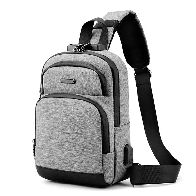 Business Crossbody Bags For Men Multi-function Waterproof Bag Male Large Capacity Laptop Chest Bags Portable Travel Unisex Bag