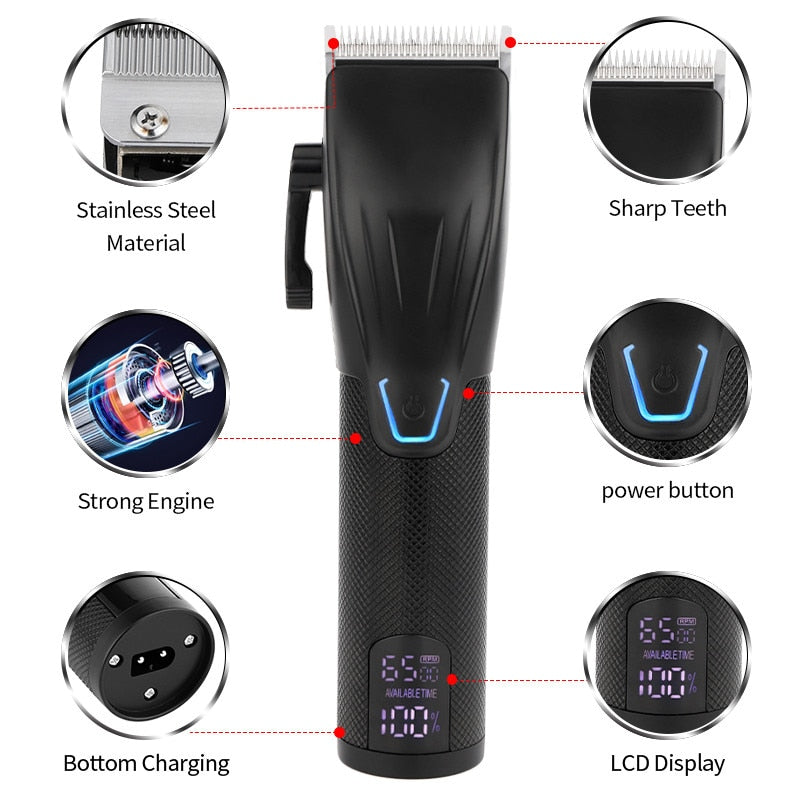 Professional Hair Clipper and Trimmer Kit for Men Cordless Hair Clipper Haircut Kit Beard T Contour Trimmer Haircut Grooming Kit
