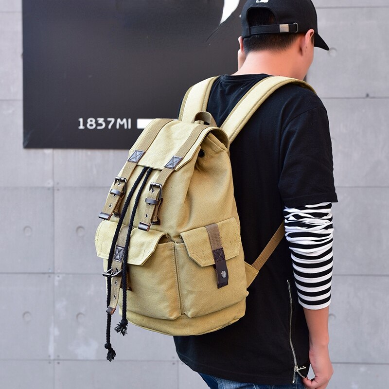 School Backpack Bags Backpacks Hiking Backpack Canvas Bookbag for Men Travel Backpacks Outdoor Sports Bags