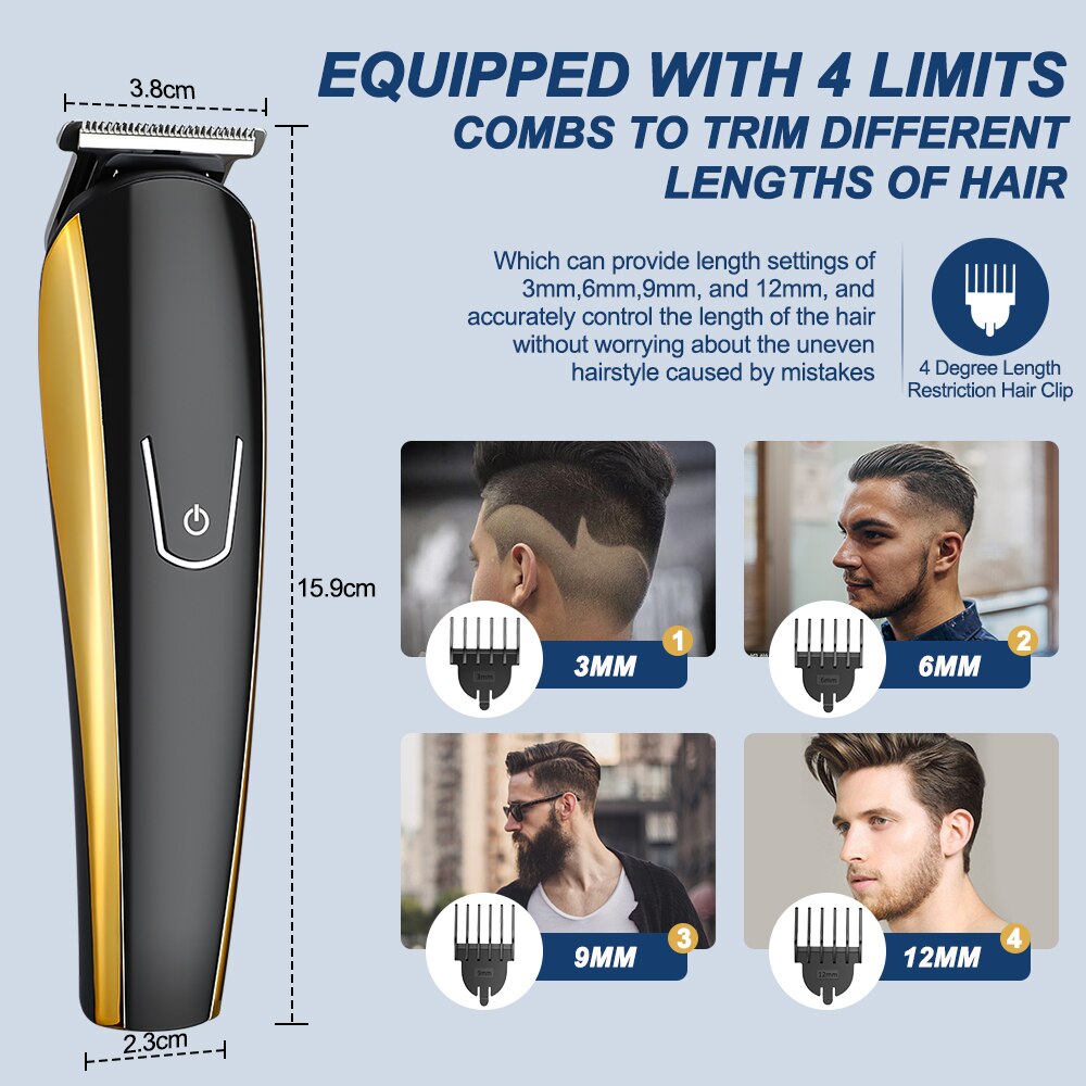 3In1 Hair Trimmer for Men Electric Hair Clipper Grooming Kit Eyebrow Beard Trimmer Electric Shaver Hair Cutting Machine