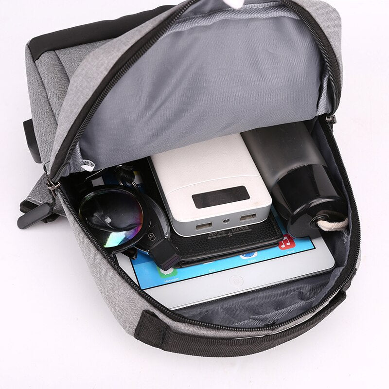 Men's Shoulder Bag Fashion Multifunction Shoulder Bag For Men Husband Crossbody Bags Casual Large Capacity Chest Bag