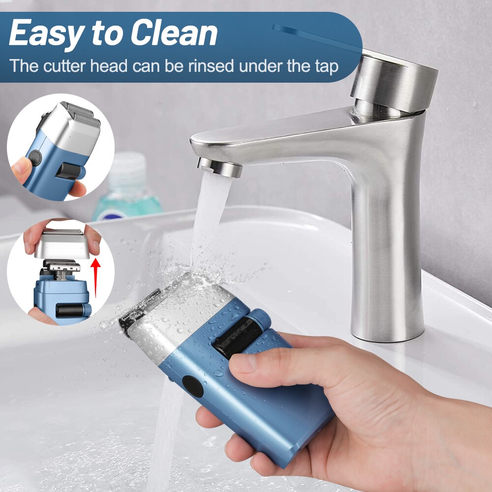 Electric Shaver for Men 2 In 1 Hair Trimmer Professional Hair Clipper Waterproof Razor Beard Bald Head Trimmer