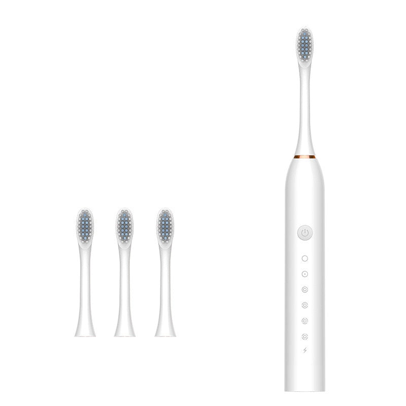 Ultrasonic Sonic Electric Toothbrush USB Charging Electronic Teeth Brush Adult Tooth Whitening 6 Mode IPX7 Waterproof with 4 Heads