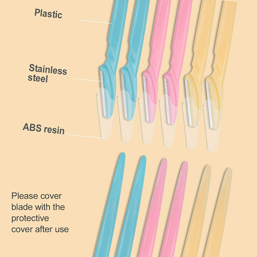 100Pcs Eyebrow Trimmer Blade Shaping Knife Eye Brow Epilation Face Blades Hair Removal Scraper Shaver Woman Makeup Tools