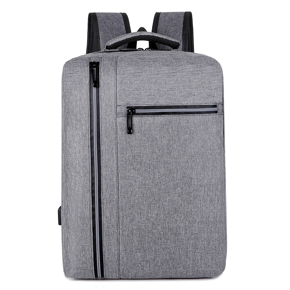 Men's Backpack With USB Charging Bag Waterproof Oxford Cloth Rucksack Male Business Travel Bagpack Reflective Strip Design